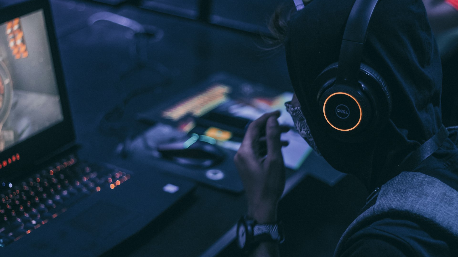 NetMatrixHub esports arena floor at night